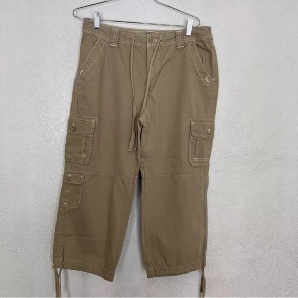 Eddie Bauer Cargo Cropped Utility Pants Size 10 Tall - Picture 1 of 7